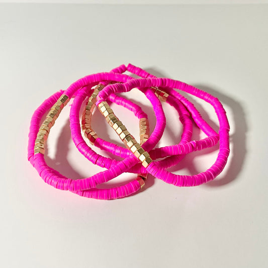 Pink Beaded Bracelets