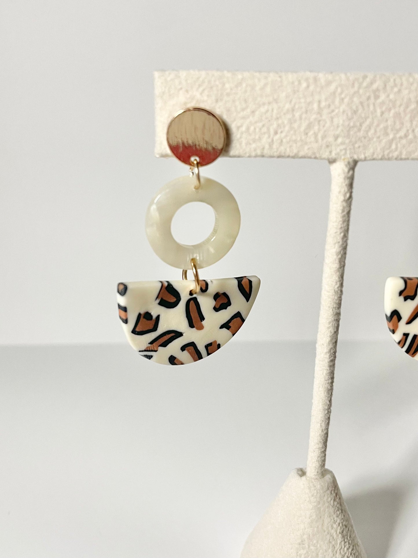 Cheetah Layered Earring