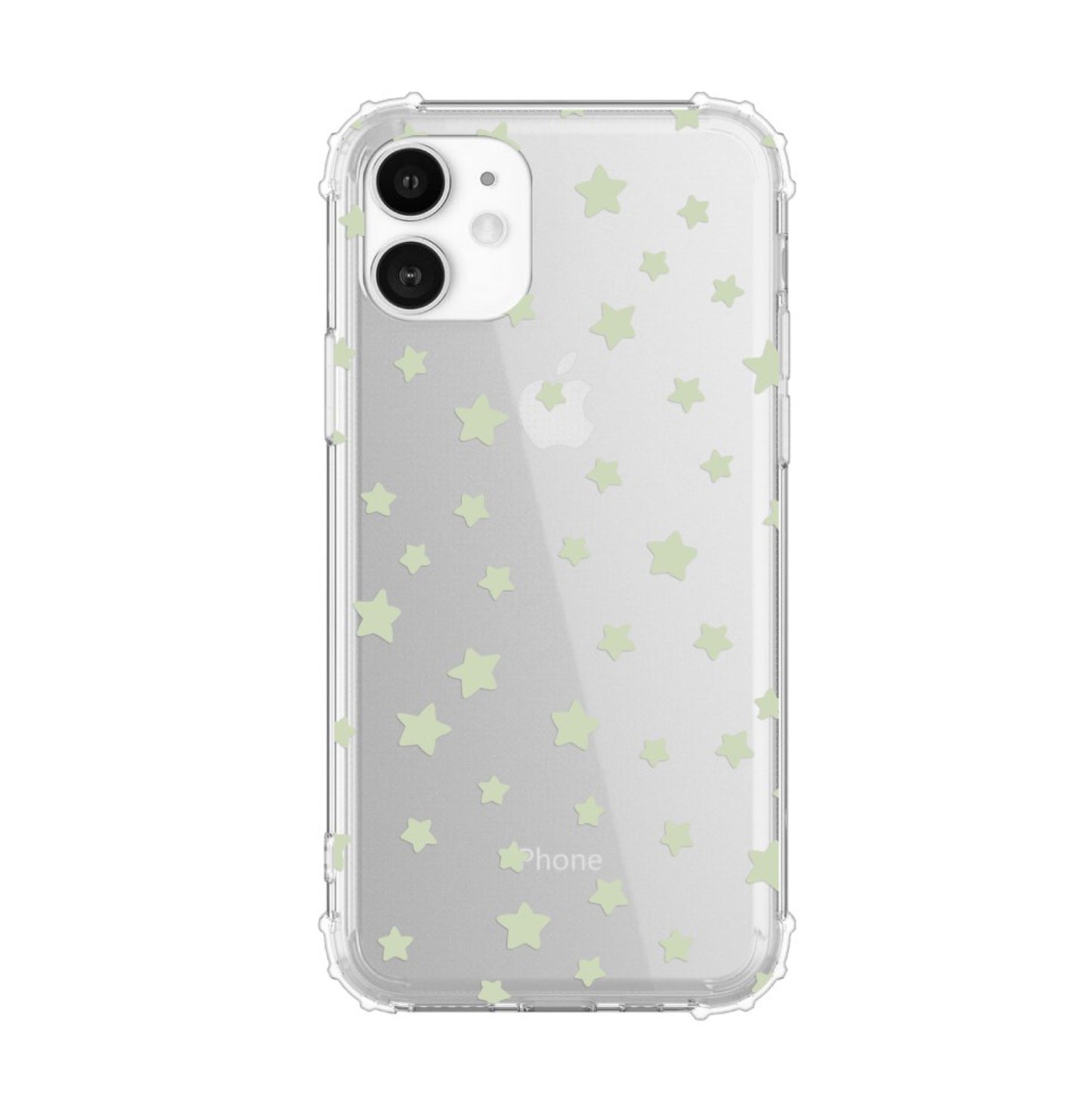 Clear Sage Green Star Case