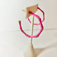 Pink Bamboo Hoops