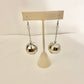 Silver disco ball earrings