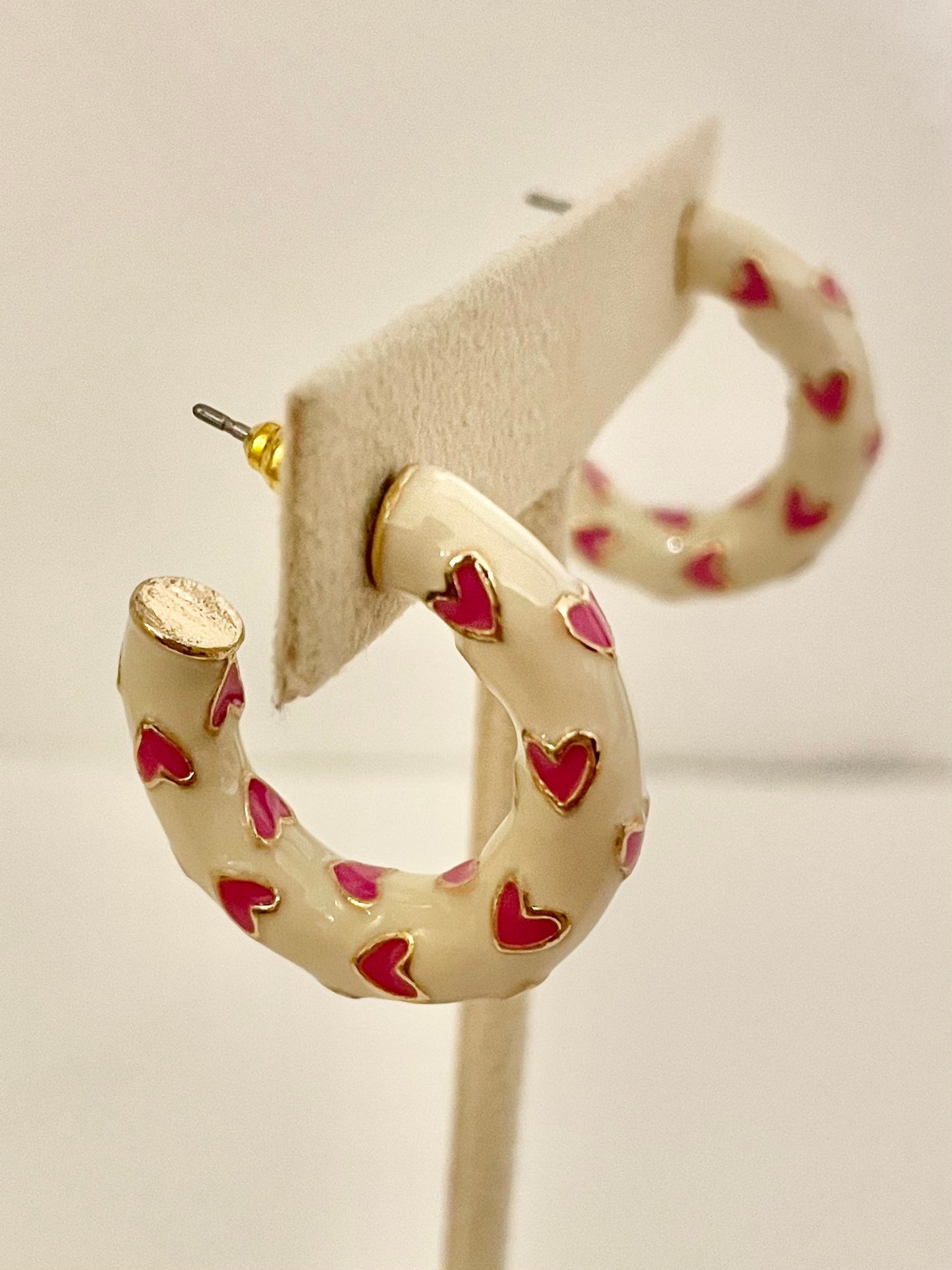 Pink Heart Hoops