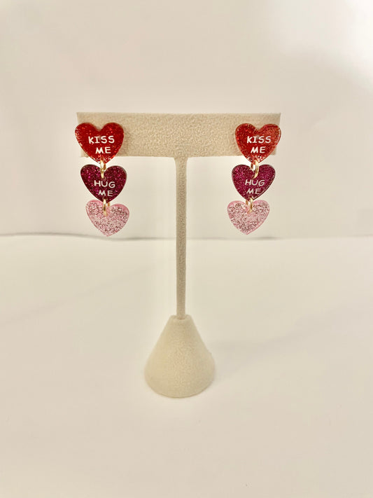 Conversation heart earrings