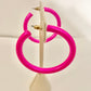 Hot pink hoops