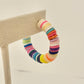 Colorful beaded hoops