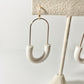 White Loop Earrings