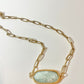 Blue Marbled Stone Necklace