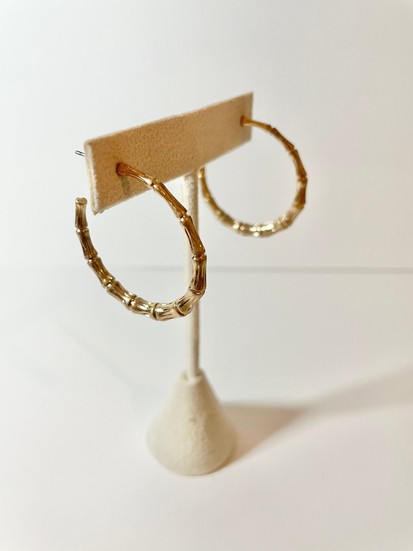 Gold Bamboo Hoops