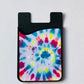whiter tie die card holder credit card iphone phone case