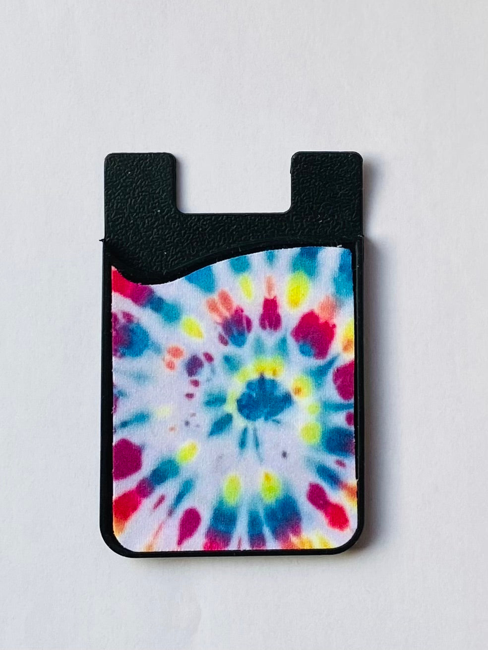 whiter tie die card holder credit card iphone phone case